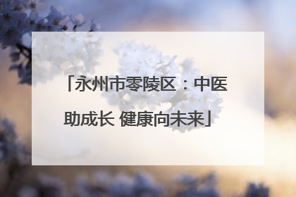 永州市零陵区：中医助成长 健康向未来