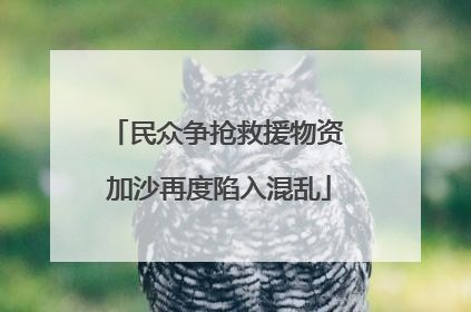 民众争抢救援物资 加沙再度陷入混乱