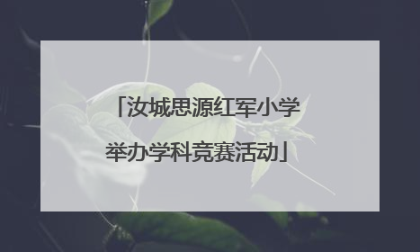 汝城思源红军小学举办学科竞赛活动