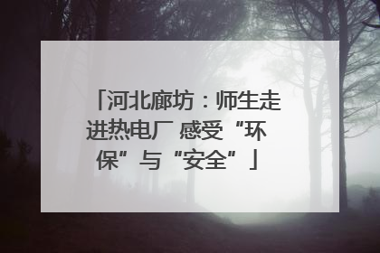 河北廊坊：师生走进热电厂 感受“环保”与“安全”