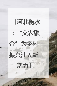 河北衡水：“交农融合”为乡村振兴注入新活力
