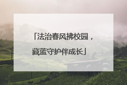 法治春风拂校园，藏蓝守护伴成长
