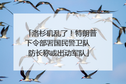 洛杉矶乱了！特朗普下令部署国民警卫队 防长称或出动军队