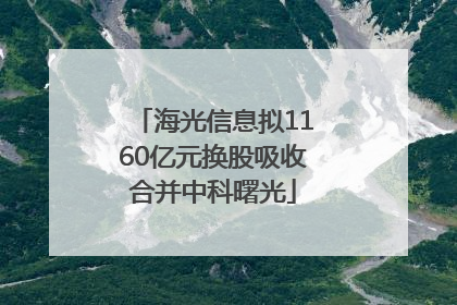 海光信息拟1160亿元换股吸收合并中科曙光