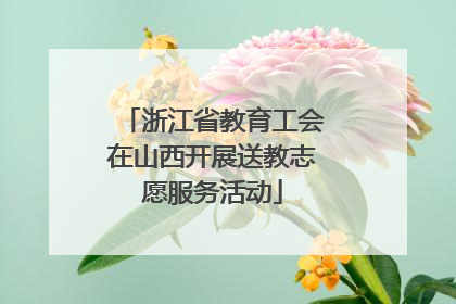浙江省教育工会在山西开展送教志愿服务活动