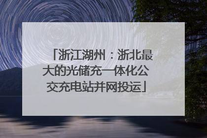 浙江湖州：浙北最大的光储充一体化公交充电站并网投运