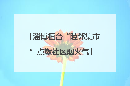 淄博桓台“睦邻集市”点燃社区烟火气