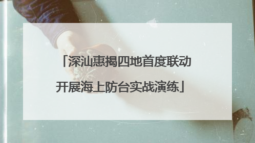 深汕惠揭四地首度联动开展海上防台实战演练