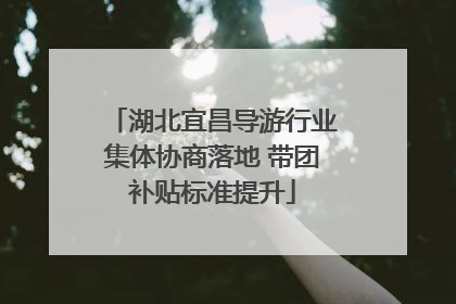 湖北宜昌导游行业集体协商落地 带团补贴标准提升