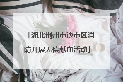 湖北荆州市沙市区消防开展无偿献血活动
