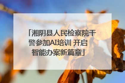 湘阴县人民检察院干警参加AI培训 开启智能办案新篇章
