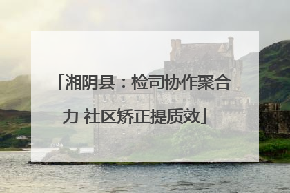 湘阴县：检司协作聚合力 社区矫正提质效