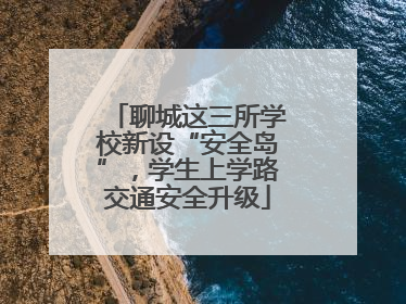 聊城这三所学校新设“安全岛”，学生上学路交通安全升级