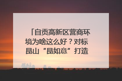 自贡高新区营商环境为啥这么好？对标昆山“昆如意”打造自贡“高兴办”｜美好生活有“盐”味