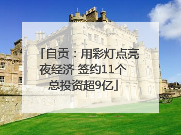 自贡：用彩灯点亮夜经济 签约11个总投资超9亿