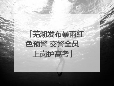 芜湖发布暴雨红色预警 交警全员上岗护高考