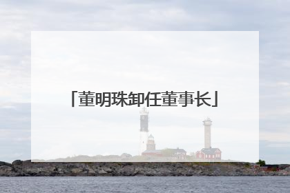 董明珠卸任董事长