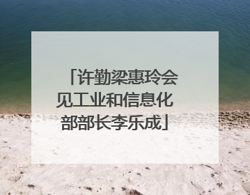 许勤梁惠玲会见工业和信息化部部长李乐成