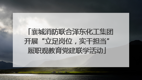 襄城消防联合泽东化工集团开展“立足岗位，实干担当”履职观教育党建联学活动