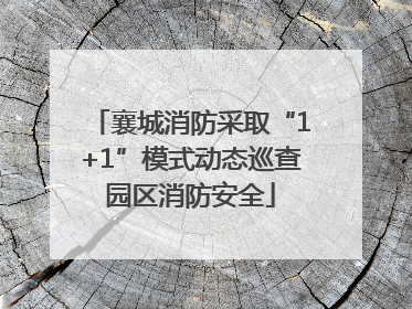襄城消防采取“1+1”模式动态巡查园区消防安全