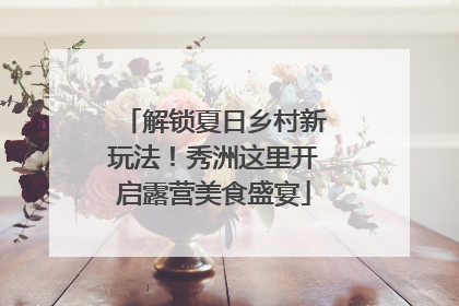 解锁夏日乡村新玩法！秀洲这里开启露营美食盛宴