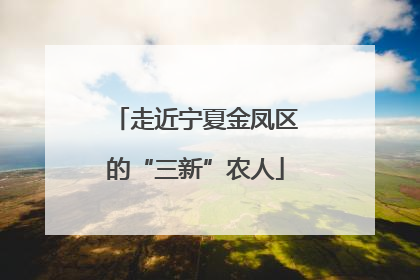 走近宁夏金凤区的“三新”农人