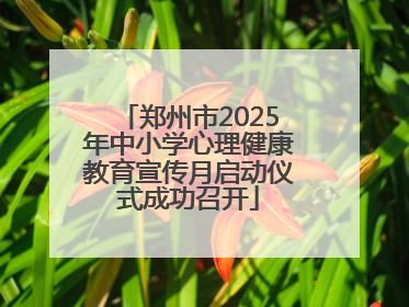 郑州市2025年中小学心理健康教育宣传月启动仪式成功召开