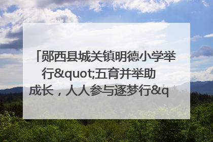 郧西县城关镇明德小学举行"五育并举助成长，人人参与逐梦行"庆六一活动