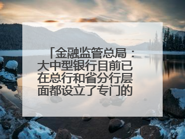 金融监管总局：大中型银行目前已在总行和省分行层面都设立了专门的科技金融部门