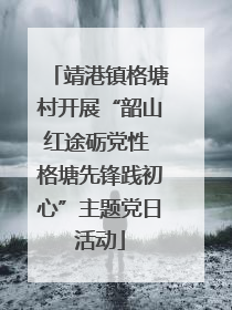靖港镇格塘村开展“韶山红途砺党性 格塘先锋践初心”主题党日活动