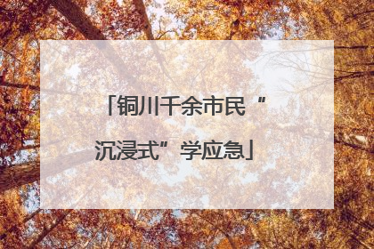 铜川千余市民“沉浸式”学应急
