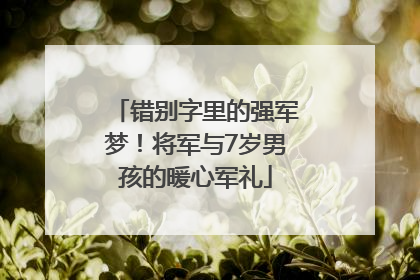 错别字里的强军梦！将军与7岁男孩的暖心军礼