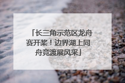 长三角示范区龙舟赛开桨！边界湖上同舟竞渡展风采