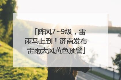 阵风7~9级，雷雨马上到！济南发布雷雨大风黄色预警