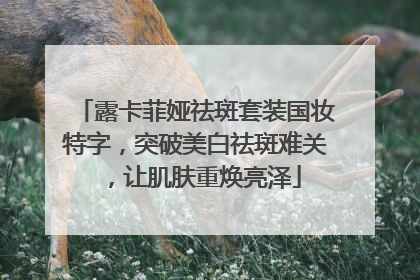 露卡菲娅祛斑套装国妆特字，突破美白祛斑难关，让肌肤重焕亮泽