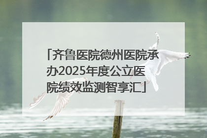 齐鲁医院德州医院承办2025年度公立医院绩效监测智享汇