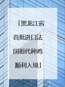 黑龙江省首批进口法国祖代种鸡顺利入境