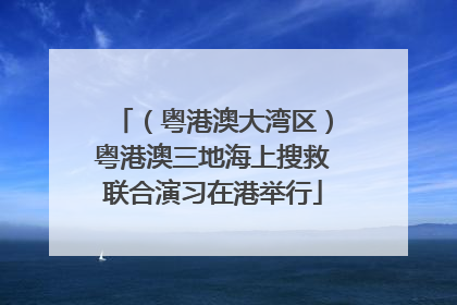（粤港澳大湾区）粤港澳三地海上搜救联合演习在港举行