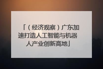 （经济观察）广东加速打造人工智能与机器人产业创新高地