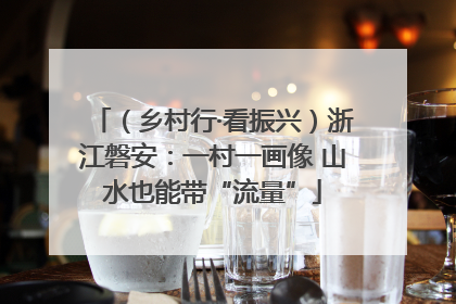 （乡村行·看振兴）浙江磐安：一村一画像 山水也能带“流量”