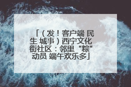（发！客户端 民生 城事）西宁文化街社区：邻里“粽”动员 端午欢乐多