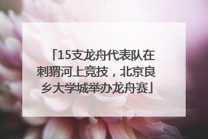15支龙舟代表队在刺猬河上竞技，北京良乡大学城举办龙舟赛