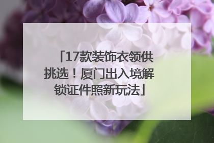 17款装饰衣领供挑选！厦门出入境解锁证件照新玩法