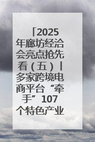 2025年廊坊经洽会亮点抢先看（五）丨多家跨境电商平台“牵手”107个特色产业集群
