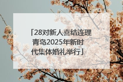 28对新人喜结连理 青岛2025年新时代集体婚礼举行