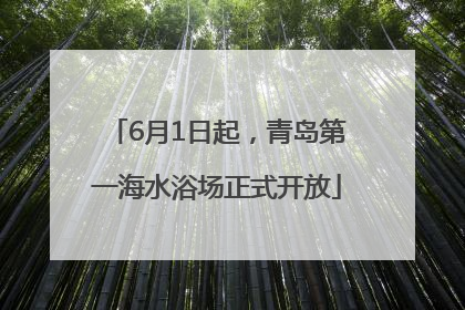 6月1日起，青岛第一海水浴场正式开放