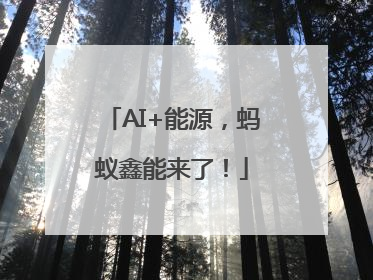 AI+能源，蚂蚁鑫能来了！