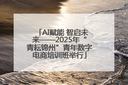 AI赋能 智启未来——2025年“青耘锦州”青年数字电商培训班举行