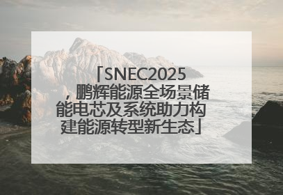SNEC2025，鹏辉能源全场景储能电芯及系统助力构建能源转型新生态